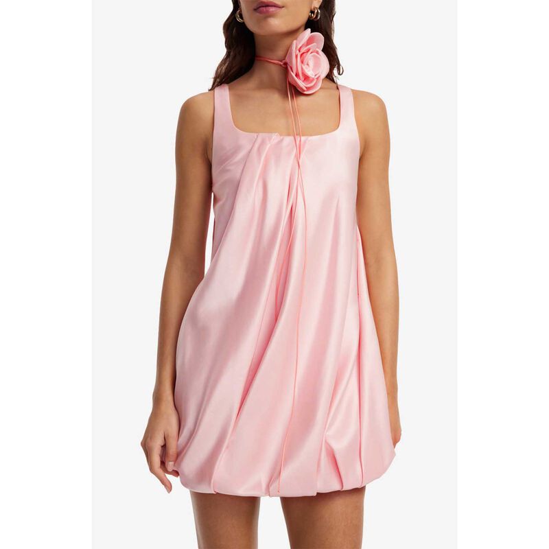 LEO LIN Suki Puff Mini Dress - Blush Pink image number 3